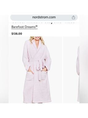 Barefoot Dreams Long Robe Pink Mauve Size 2